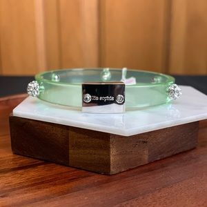 NWT Lia Sophia clear green bracelet